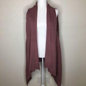 NEW LOFT Ribbed Cardigan Vest One Size